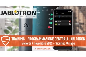 Jablotron training programmazione NUOVA MERCURY: iscriviti al corso a Ornago
